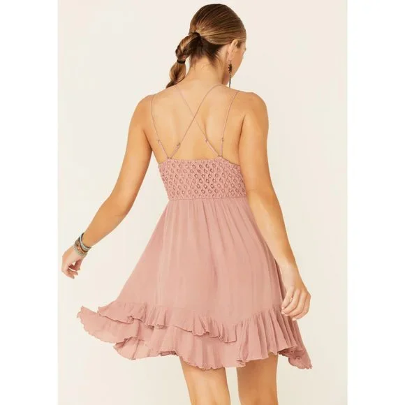 Free People NWT Adella Mini Dress - Picture 2 of 9